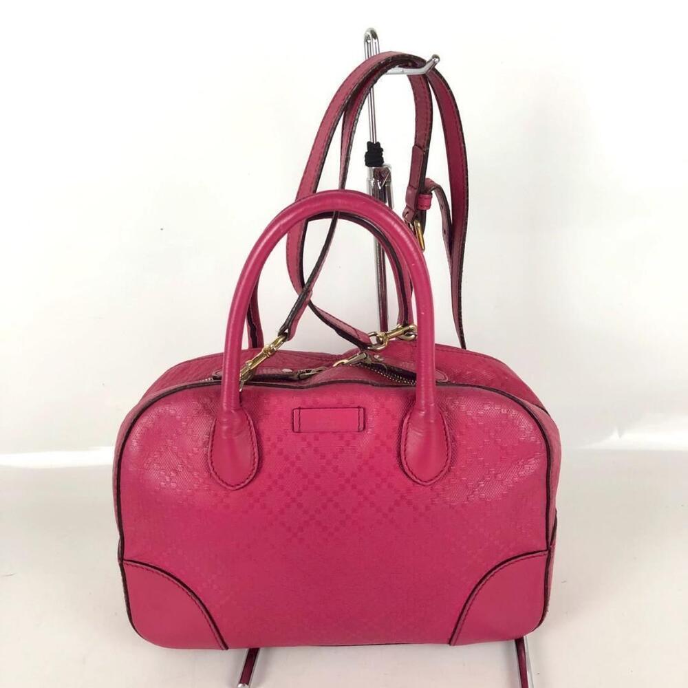 GUCCI Diamante Handbag Pink
